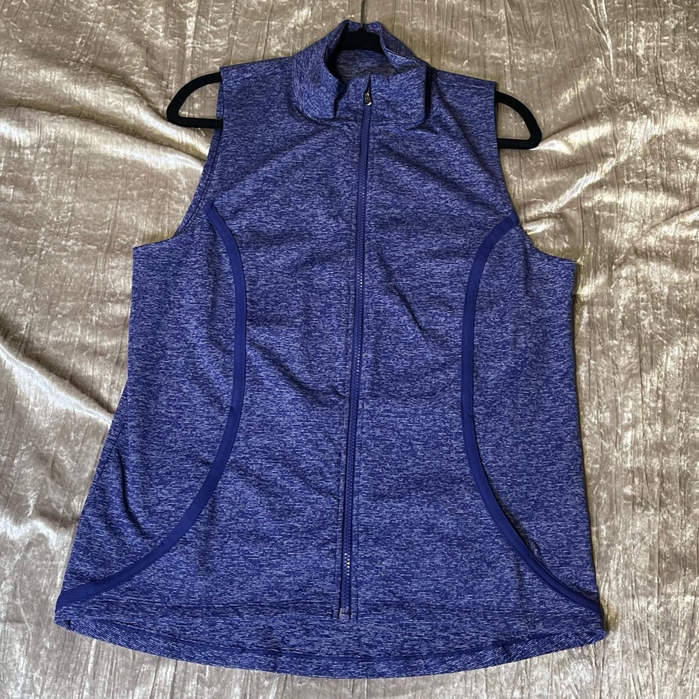 Under Armour Vest Zip Up Jacket, Blue, Size Large
